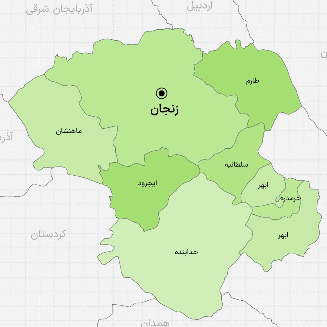 نقشه زنجان